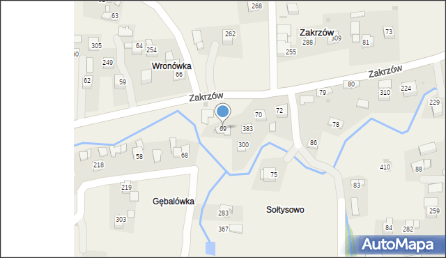 Zakrzów, Zakrzów, 69, mapa Zakrzów