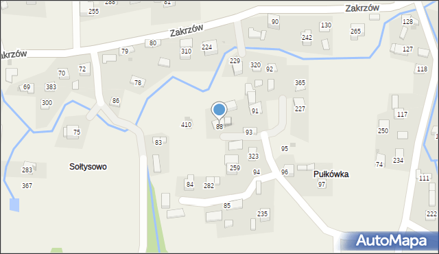 Zakrzów, Zakrzów, 88, mapa Zakrzów