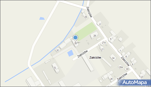 Zakrzów, Zakrzów, 33, mapa Zakrzów