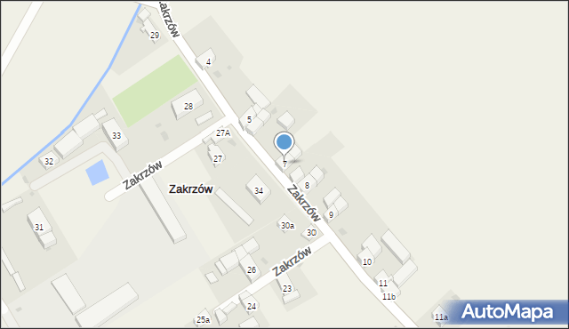 Zakrzów, Zakrzów, 7, mapa Zakrzów