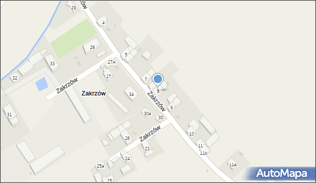 Zakrzów, Zakrzów, 8, mapa Zakrzów