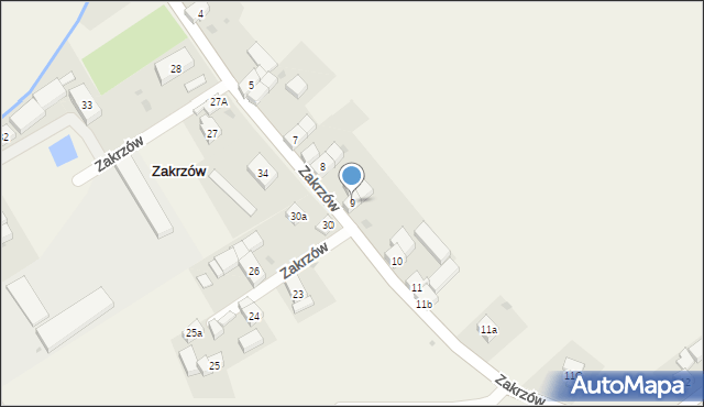 Zakrzów, Zakrzów, 9, mapa Zakrzów