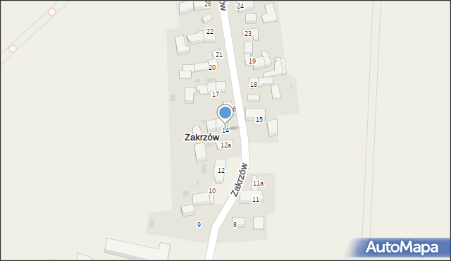 Zakrzów, Zakrzów, 14, mapa Zakrzów