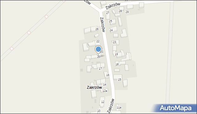 Zakrzów, Zakrzów, 20, mapa Zakrzów