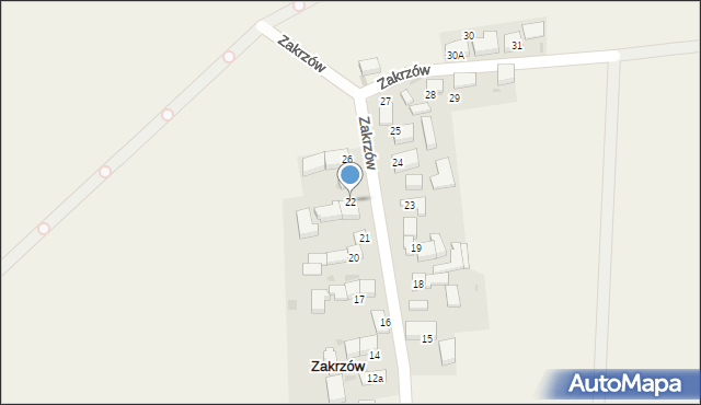 Zakrzów, Zakrzów, 22, mapa Zakrzów