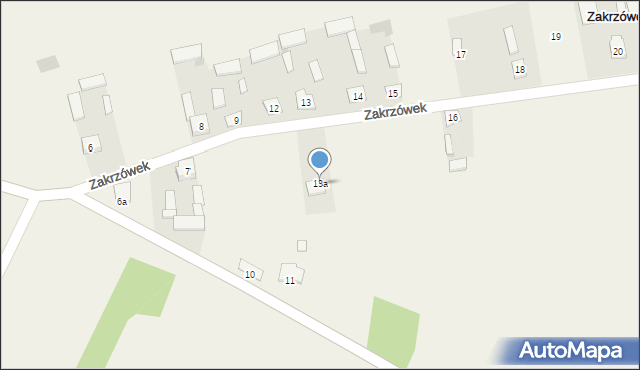 Zakrzówek, Zakrzówek, 13a, mapa Zakrzówek