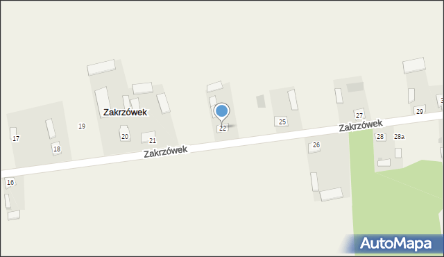 Zakrzówek, Zakrzówek, 22, mapa Zakrzówek