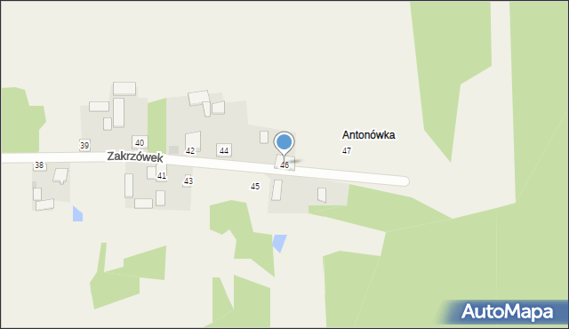 Zakrzówek, Zakrzówek, 46, mapa Zakrzówek