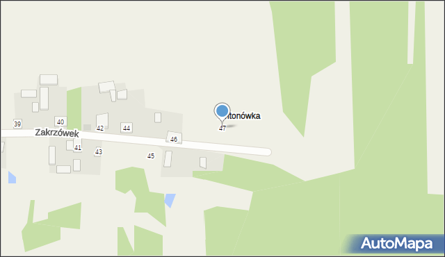 Zakrzówek, Zakrzówek, 47, mapa Zakrzówek
