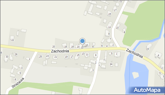 Zakrzówek, Zachodnia, 12, mapa Zakrzówek