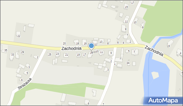 Zakrzówek, Zachodnia, 15, mapa Zakrzówek