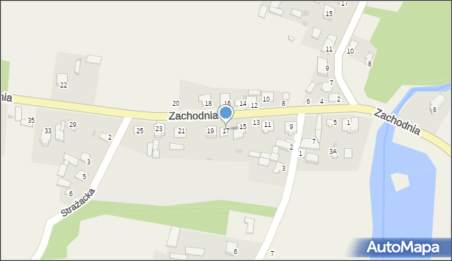 Zakrzówek, Zachodnia, 17, mapa Zakrzówek