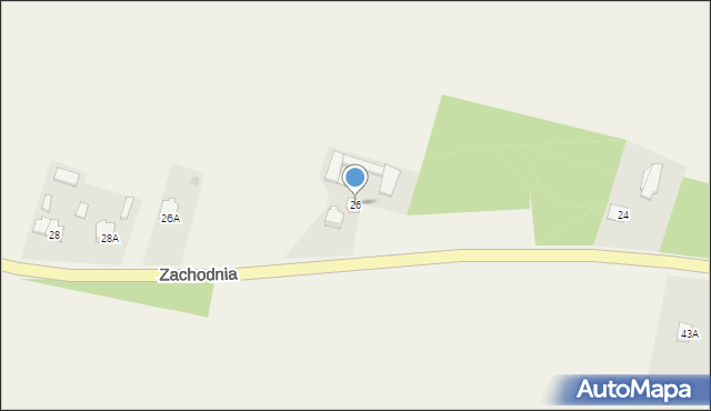 Zakrzówek, Zachodnia, 26, mapa Zakrzówek