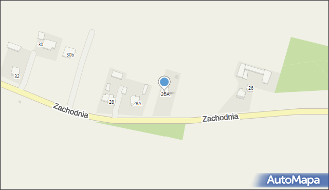 Zakrzówek, Zachodnia, 26A, mapa Zakrzówek