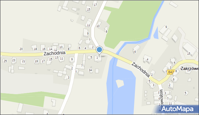 Zakrzówek, Zachodnia, 3, mapa Zakrzówek