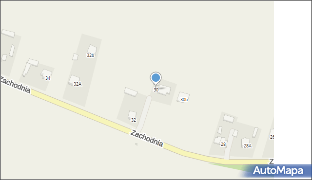 Zakrzówek, Zachodnia, 30, mapa Zakrzówek