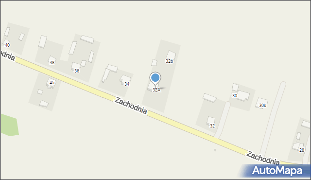 Zakrzówek, Zachodnia, 32A, mapa Zakrzówek