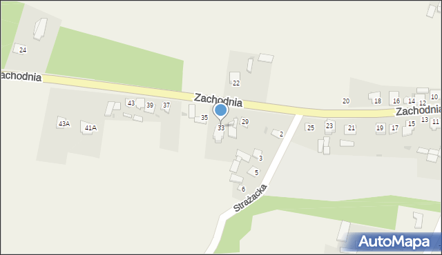 Zakrzówek, Zachodnia, 33, mapa Zakrzówek