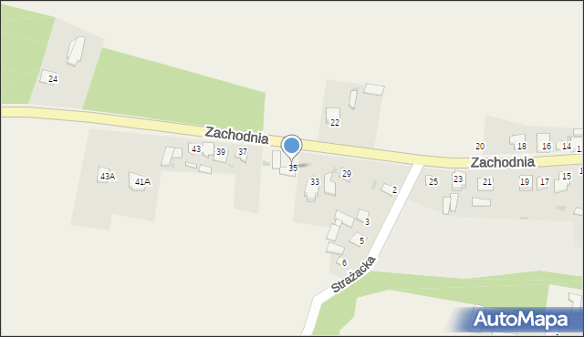 Zakrzówek, Zachodnia, 35, mapa Zakrzówek