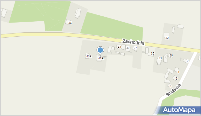 Zakrzówek, Zachodnia, 41A, mapa Zakrzówek