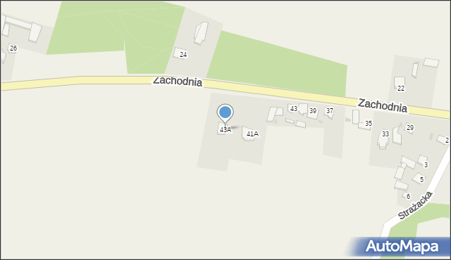 Zakrzówek, Zachodnia, 43A, mapa Zakrzówek