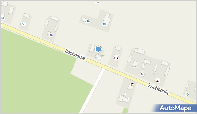 Zakrzówek, Zachodnia, 48, mapa Zakrzówek