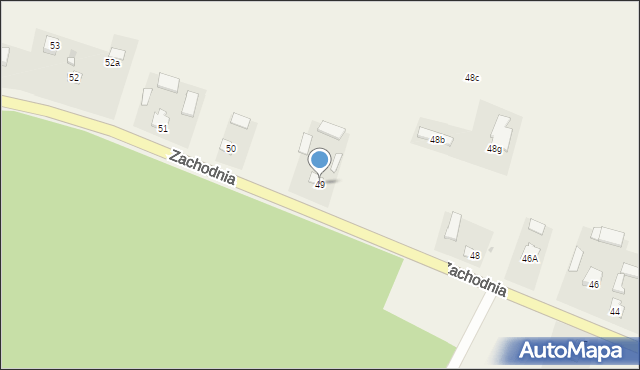 Zakrzówek, Zachodnia, 49, mapa Zakrzówek