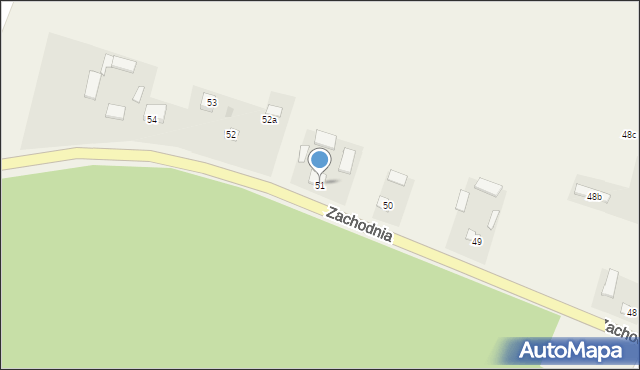 Zakrzówek, Zachodnia, 51, mapa Zakrzówek