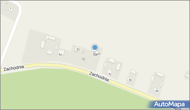 Zakrzówek, Zachodnia, 52a, mapa Zakrzówek