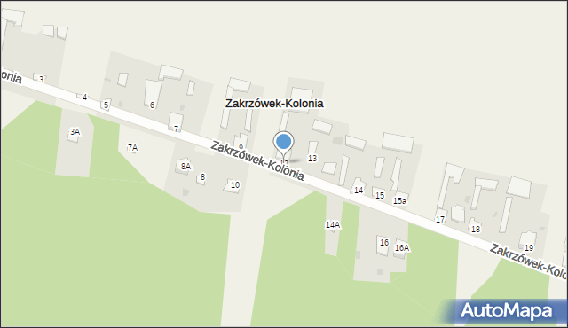 Zakrzówek-Kolonia, Zakrzówek-Kolonia, 12, mapa Zakrzówek-Kolonia