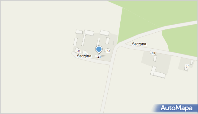 Zakrzówek-Kolonia, Zakrzówek-Kolonia, 43, mapa Zakrzówek-Kolonia