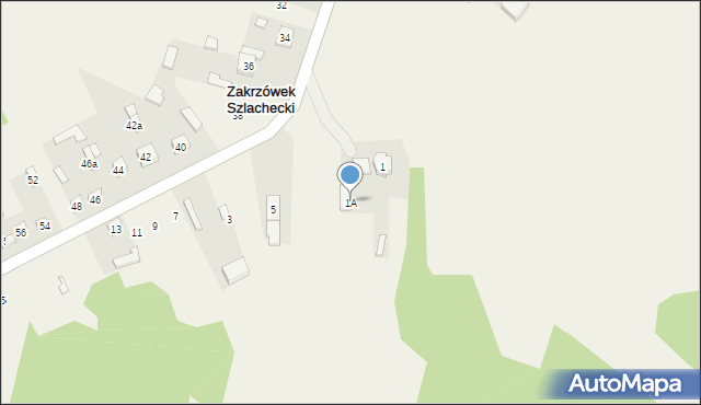 Zakrzówek Szlachecki, Zakrzówek Szlachecki, 1A, mapa Zakrzówek Szlachecki