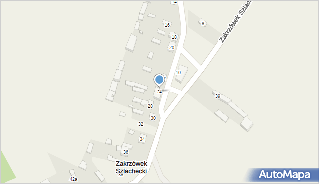 Zakrzówek Szlachecki, Zakrzówek Szlachecki, 24, mapa Zakrzówek Szlachecki