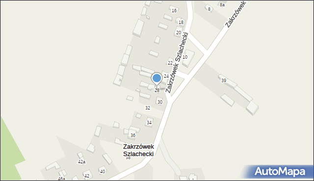 Zakrzówek Szlachecki, Zakrzówek Szlachecki, 28, mapa Zakrzówek Szlachecki