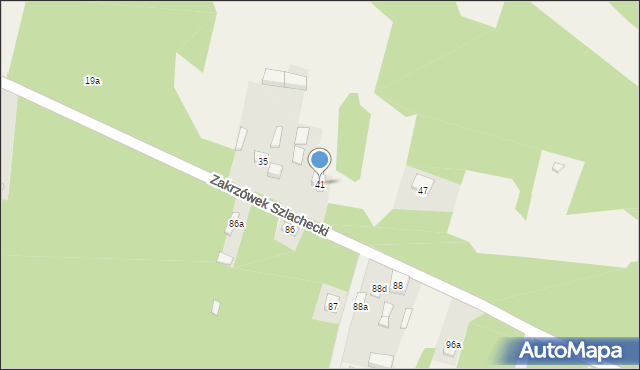 Zakrzówek Szlachecki, Zakrzówek Szlachecki, 41, mapa Zakrzówek Szlachecki