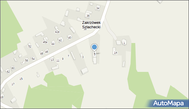 Zakrzówek Szlachecki, Zakrzówek Szlachecki, 5, mapa Zakrzówek Szlachecki