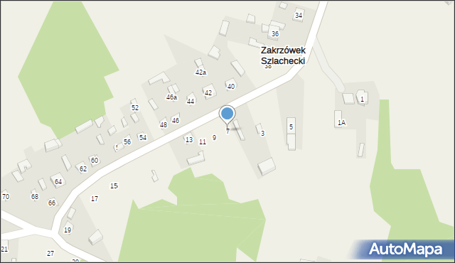 Zakrzówek Szlachecki, Zakrzówek Szlachecki, 7, mapa Zakrzówek Szlachecki