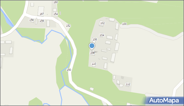 Zakrzówek-Wieś, Zakrzówek-Wieś, 108, mapa Zakrzówek-Wieś