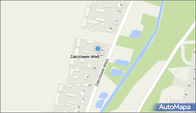 Zakrzówek-Wieś, Zakrzówek-Wieś, 63, mapa Zakrzówek-Wieś