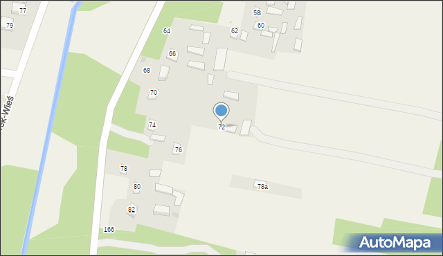 Zakrzówek-Wieś, Zakrzówek-Wieś, 72, mapa Zakrzówek-Wieś