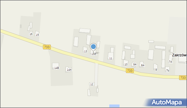 Zakrzówek-Wieś, Zakrzówek-Wieś, 13A, mapa Zakrzówek-Wieś