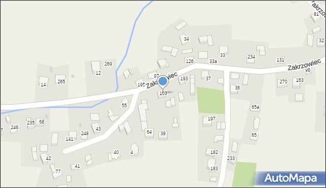 Zakrzowiec, Zakrzowiec, 103, mapa Zakrzowiec