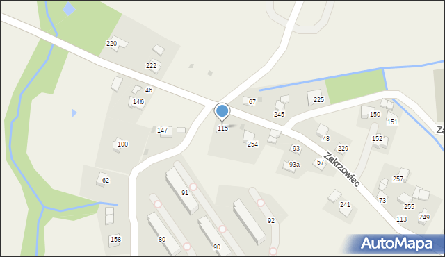 Zakrzowiec, Zakrzowiec, 115, mapa Zakrzowiec