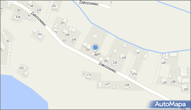 Zakrzowiec, Zakrzowiec, 166, mapa Zakrzowiec