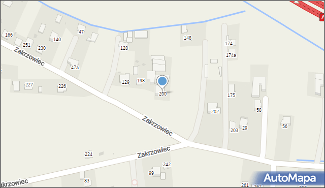 Zakrzowiec, Zakrzowiec, 200, mapa Zakrzowiec