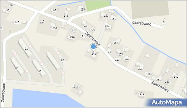 Zakrzowiec, Zakrzowiec, 241, mapa Zakrzowiec