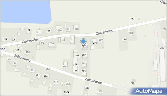 Zakrzowiec, Zakrzowiec, 288, mapa Zakrzowiec