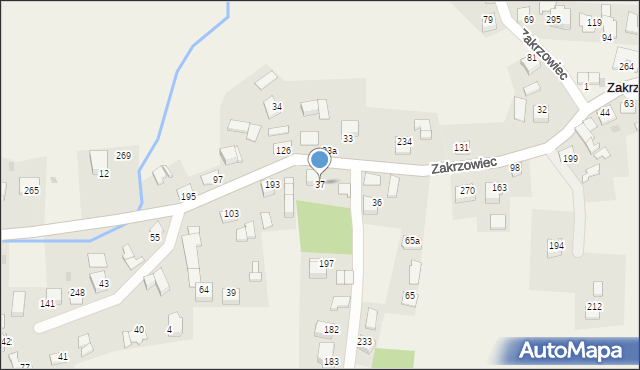 Zakrzowiec, Zakrzowiec, 37, mapa Zakrzowiec