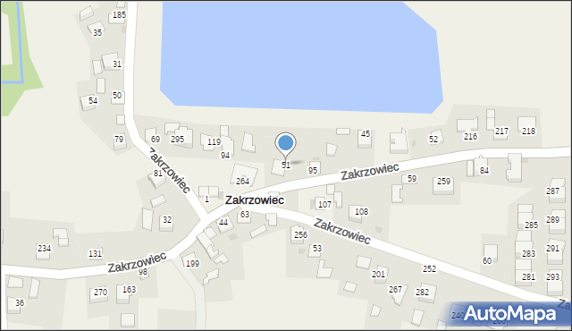 Zakrzowiec, Zakrzowiec, 51, mapa Zakrzowiec