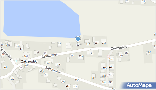 Zakrzowiec, Zakrzowiec, 52, mapa Zakrzowiec